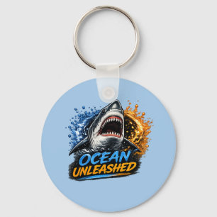 Porte-clés Requin Ocean Unleashed – Éclaboussure audacieuse b