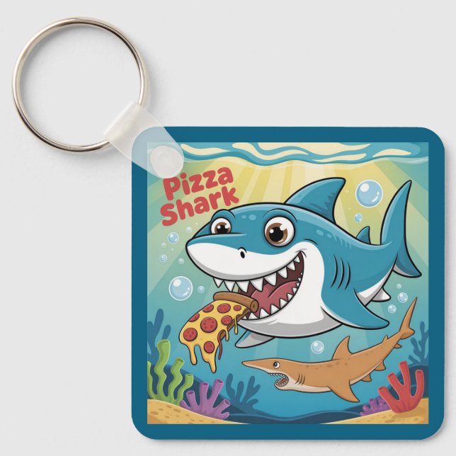 Porte-clés Requin-pizza (Recto)