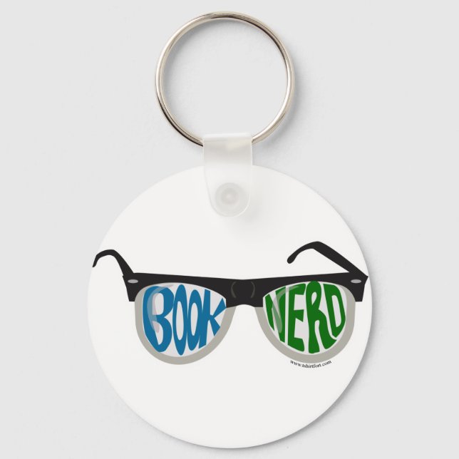 Porte-clés Réserver des lunettes Nerd (Recto)