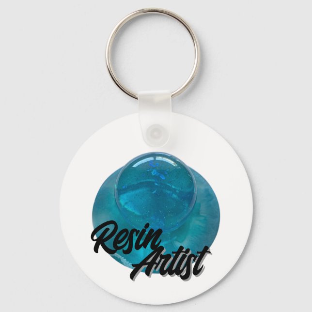 Porte-clés Resin Artist Blue Sphere  (Recto)