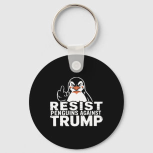 Porte-clés Résistez Aux Penguins Contre Trump Tarifs Douanier