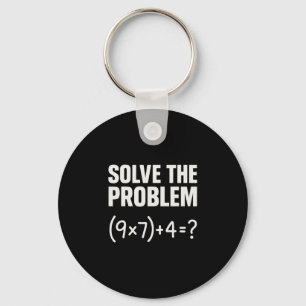 Porte-clés Résoudre le problème drôle maths 67 mème enseignan