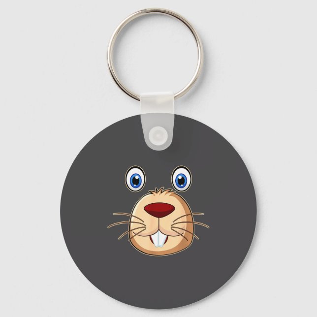 Porte-clés Respect The Groundhog Day Funny Groundhog Face  (Recto)