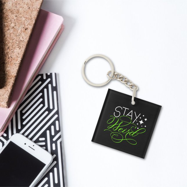 Porte-clés Restez bizarre Introvert, Geek, Nerd (Créateur téléchargé)