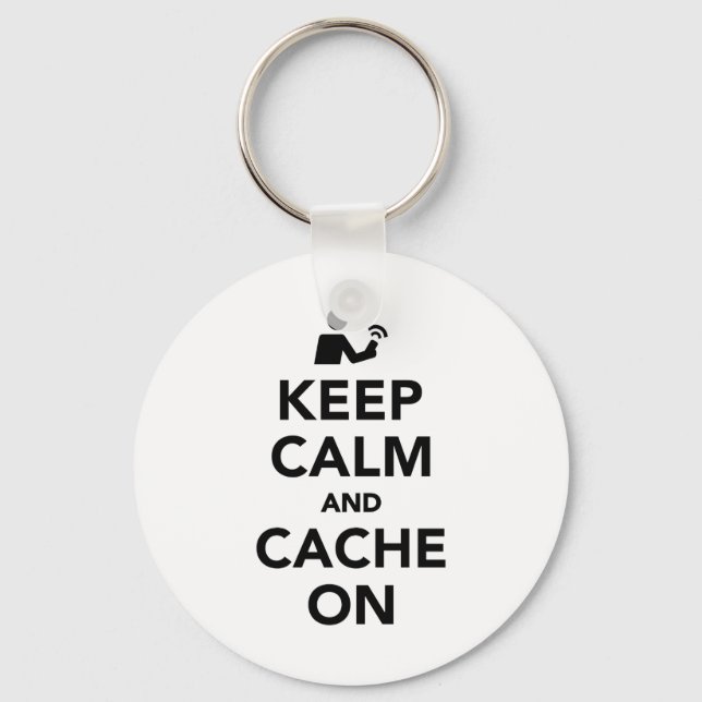 Porte-clés Restez calme et cache (Recto)