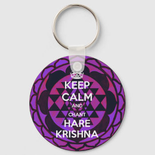 Porte-clés Restez calme et Chant Hare Krishna