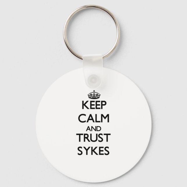 Porte-clés Restez calme et faites confiance aux Sykes (Recto)