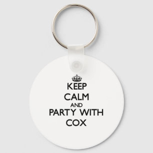 Porte-clés Restez calme et faites la fête avec Cox