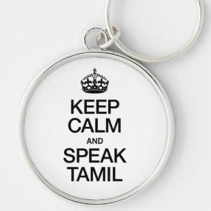 Porte-clés Restez calme et parlez tamoul