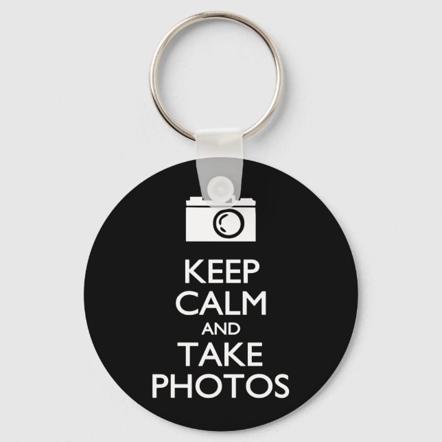 Porte-clés Restez calme et prenez des photos (Recto)