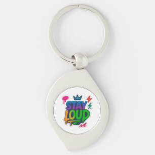 Porte-clés Restez forte Graffiti Neon
