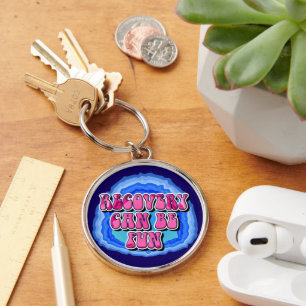 Porte-clés Rétablissement FUN Geode 12 Étapes Slogan de Rétab