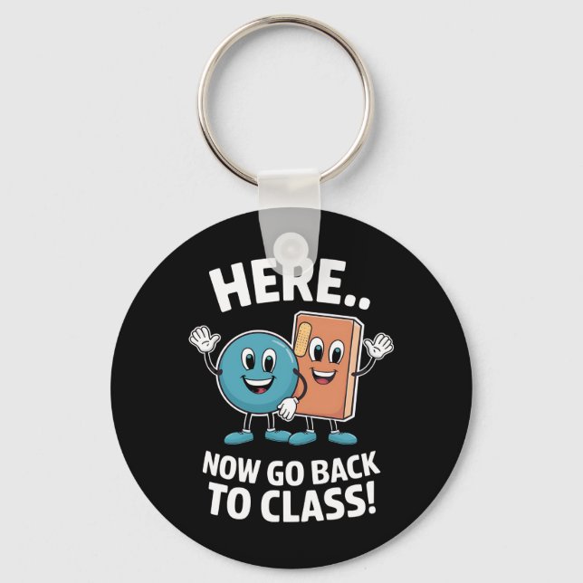 Porte-clés Retour À La Classe Infirmière Médicale Pro (Recto)
