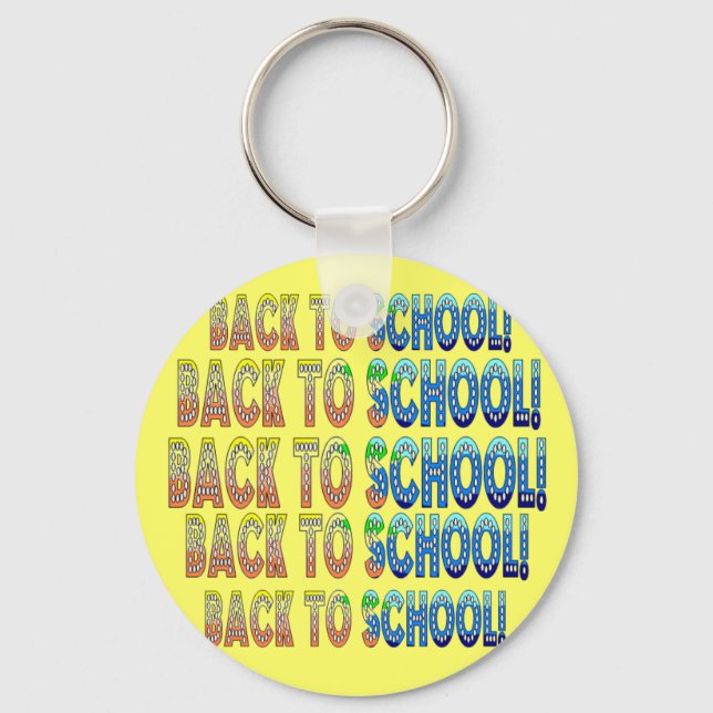 Porte-clés Retour au Porte - clé de l'école (Recto)