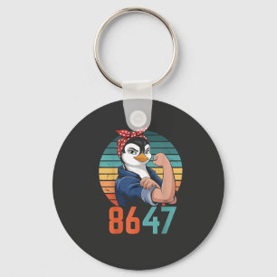 Porte-clés Retro 8647 Est 2028 Pourtant Pingouin Anti Trump