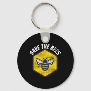 Porte-clés Retro Beekeeper Honeybee Sensibilisation Sauvez le