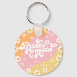 Porte-clés Retro Boho Daisy Cadeau de femme de chambre person