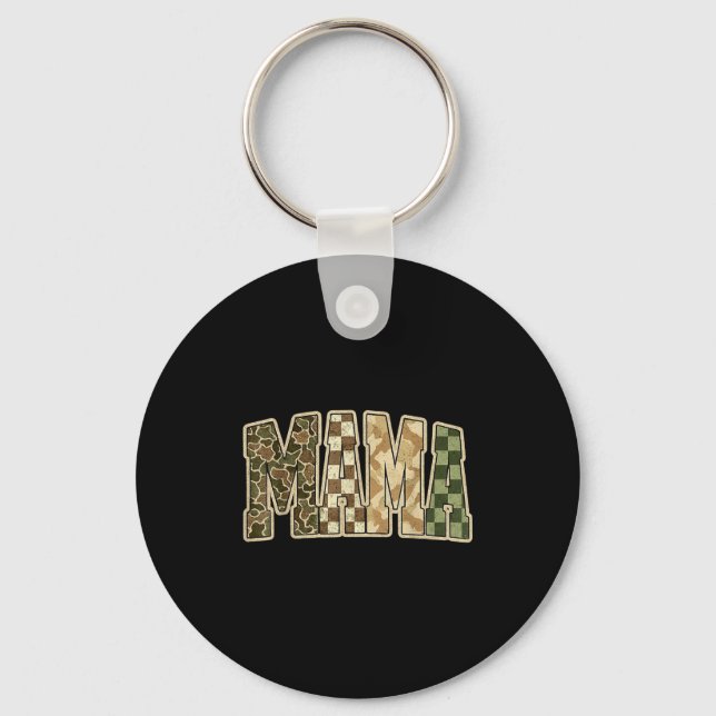 Porte-clés Retro Camo Hunting Mama Old Camo Mom  (Recto)
