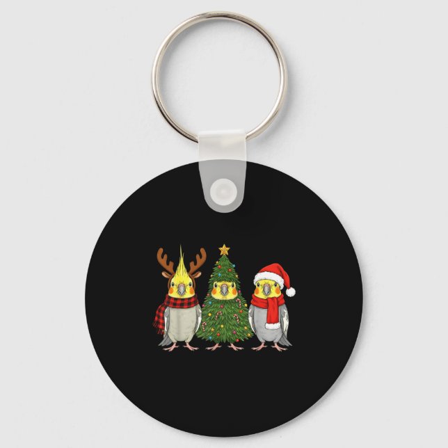 Porte-clés Retro Christmas Atiel Parrot Santa Reindeer  (Recto)