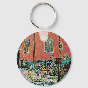 Porte-clés Retro cycling artwork