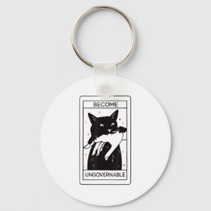 Porte-clés Retro Devenir ingouvernable Chat Noir Mâle de mors