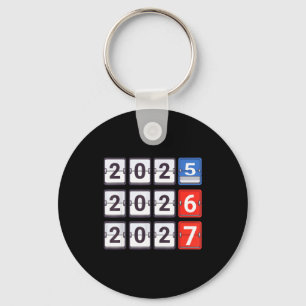 Porte-clés Rétro drôle bonne année 2026 2027 67 Mème Six S