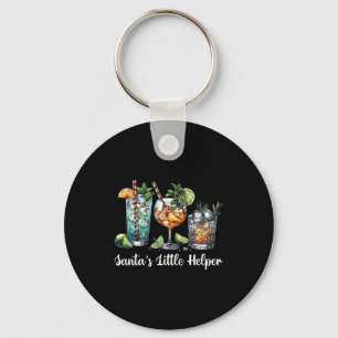 Porte-clés Rétro Drôle Santa's Little Helper Martini Joyeux N