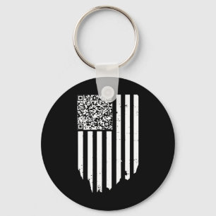 Porte-clés Retro Funny Qr Trump Code de danse