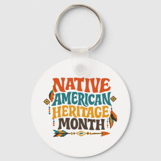 Porte-clés Retro Groovy Native American Heritage Month