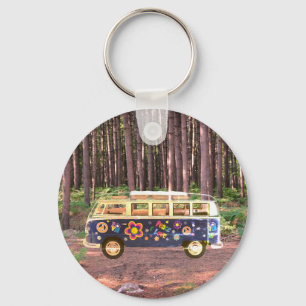 Porte-clés Retro Hippie Vintage westphalia 