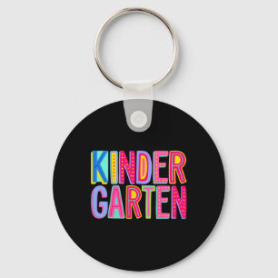 Porte-clés Retro Kindergarten Rainbow Vibes Enseignant Enfant