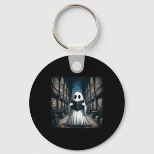 Porte-clés Retro Lecture Ghost Library Halloween Librairie Bo