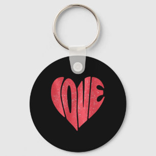 Porte-clés Retro Love Heart Valentines Day mignonne Valentine
