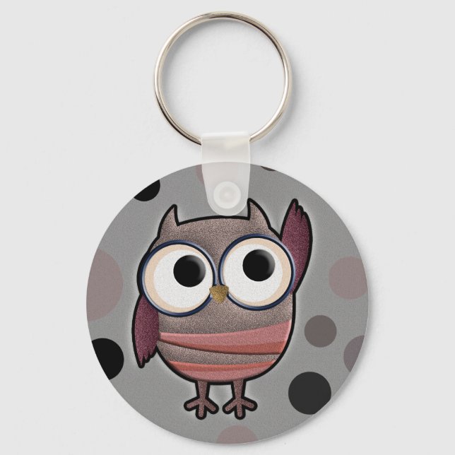 Porte-clés Retro Owl (Recto)