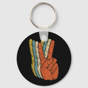 Porte-clés Retro Paix Vintage 60's 70's Hippie