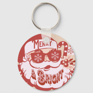 Porte-clés Retro Père Noël Merry et Bright Super