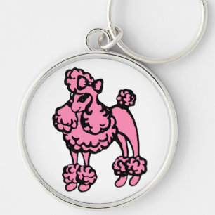 Porte-clés Retro Pink Poodle Keychain