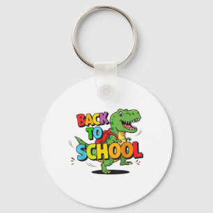 Porte-clés Retro Retour À L'École Drôle Coloré Dinosaure Cart
