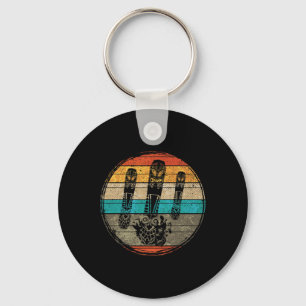 Porte-clés Retro Snowboard