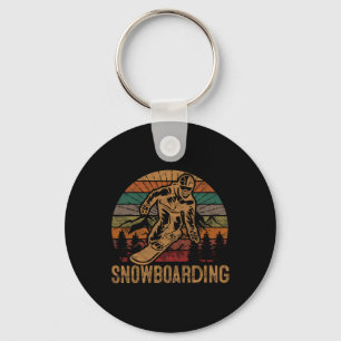 Porte-clés Retro Snowboard Sunset Snowboard Winter Snowboa