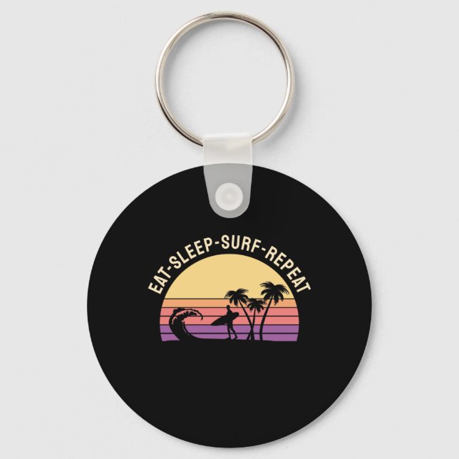 Porte-clés Retro Surfing (Recto)