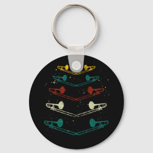 Porte-clés Retro Trombone Jazz Awesome Musicien