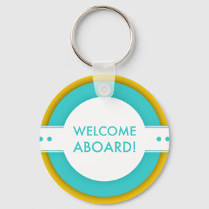 Porte-clés retro welcome aboard