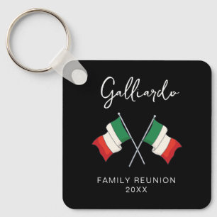 Porte-clés Réunion de famille du drapeau italien 