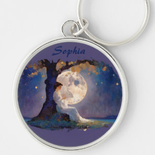 Porte-clés Rêveur au Clair de Lune - Ciel Nocturne Serein