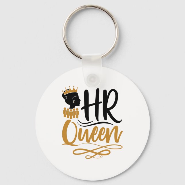 Porte-clés RH Reine des ressources humaines Femmes (Recto)
