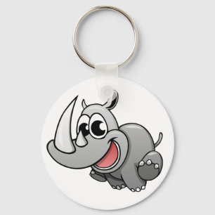 Porte-clés Rhinocéros de bande dessinée