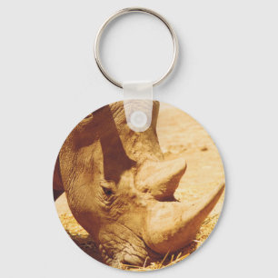 Porte-clés Rhinoceros Love
