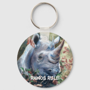 Porte-clés Rhinocéros, règle de rhinocéros ! Porte - clé