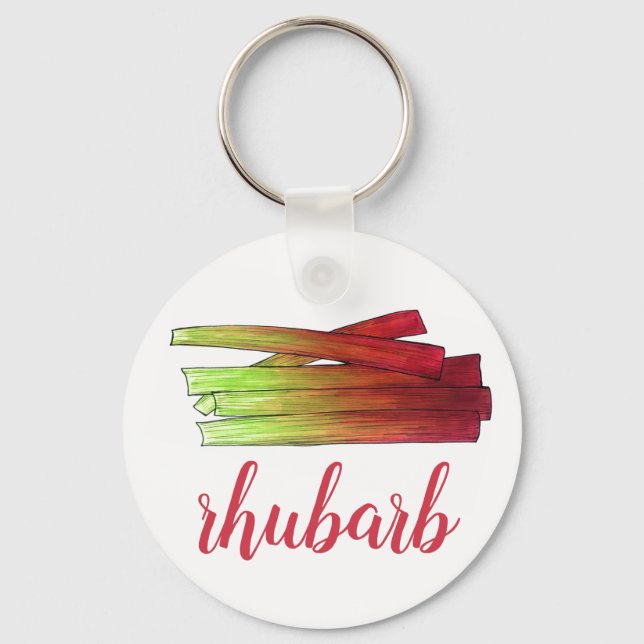 Porte-clés Rhubarb culinaire Stalks Légumes Jardin Alimentati (Recto)